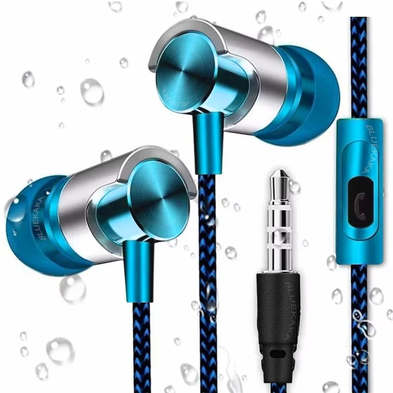 3.5mm Wired In-Ear Earphones Noise Cancellation HiFi Stereo Sports Gaming Music Headphones With Mic Headset For Phone MP3 MP4