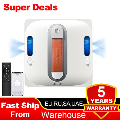 Window Cleaning Robot Liectroux S11, 4-Way Water Spray, 9000PA,Home Glass Floor Wall Tiles Cleaner Robot, Floating Scraping Tech