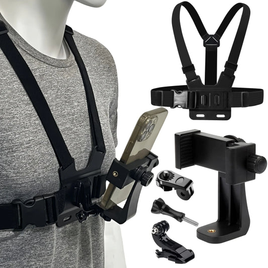 Phone Chest Strap Mount Belt for Iphone 14 Holder Mobile Smartphone for GoPro Hero 13 12 11 10 9 DJI Action Camera Live Shooting