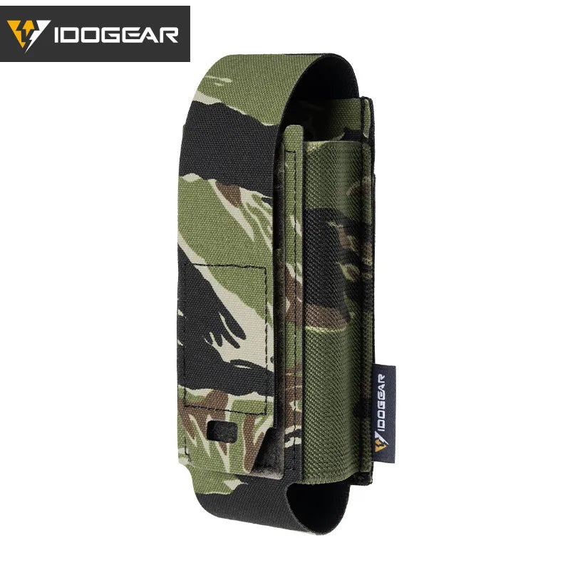 IDOGEAR Tactical Molle Flashlight Holder Magazine Pouch Multiuse Portable Tool Flashbang Pouch for Duty Belt Backpack 35133