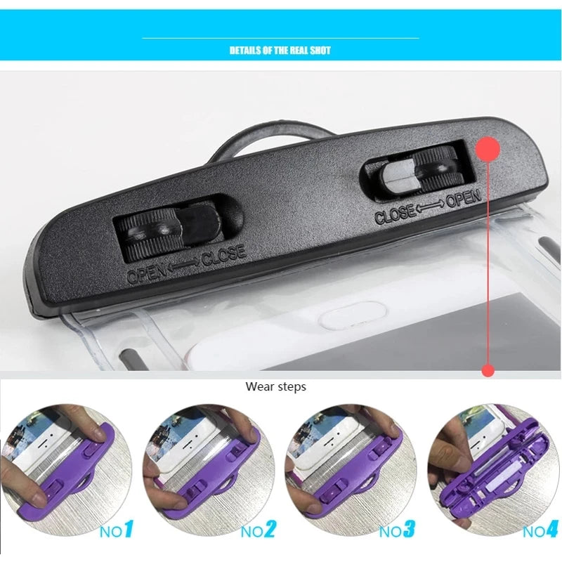 IPX8 Universal Waterproof Phone Cases For iPhone 15 14 13 12 11 Pro Max Water Proof Bag Swim Cover For Samsung S23 S22 S21 Ultra