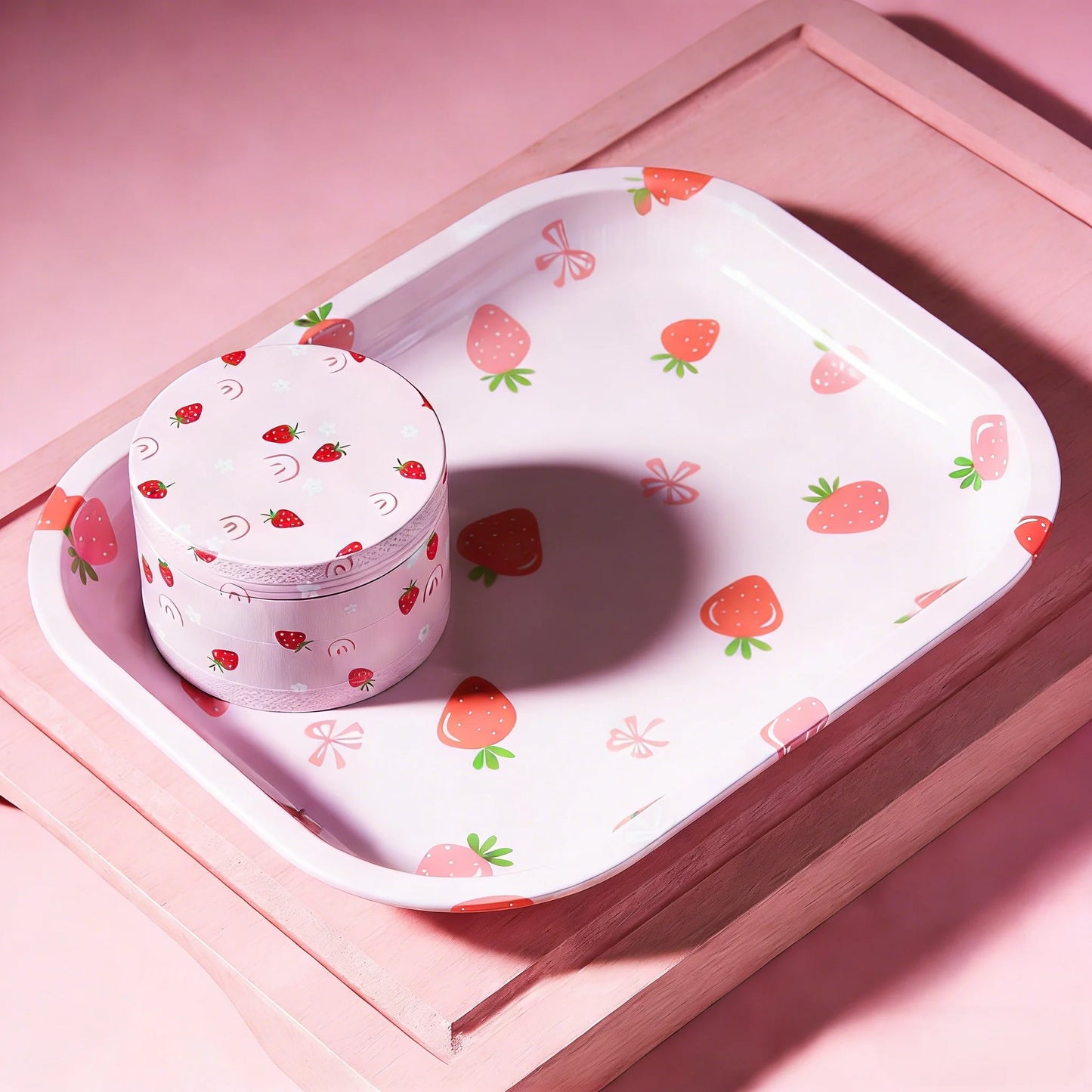 1/2 Pieces Pink Burn Book Grinder and Rolling Tray