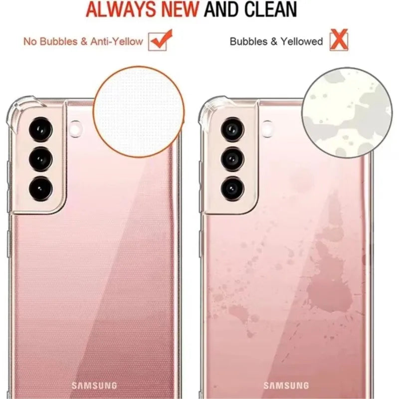 Shockproof Phone Case for Samsung Galaxy A25 A35 A55 A15 A54 A34 A14 5G A24 4G A05S A73 A53 A33 A23 A13 Transparent Back Cover