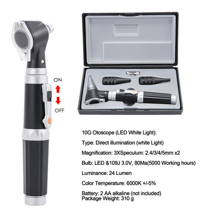 Otoscope - Ear Scope with Light Ear Infection Detector and Pocket Ear Checker Kit with 3X Magnify Lens,  for Kids, Adults, Pets