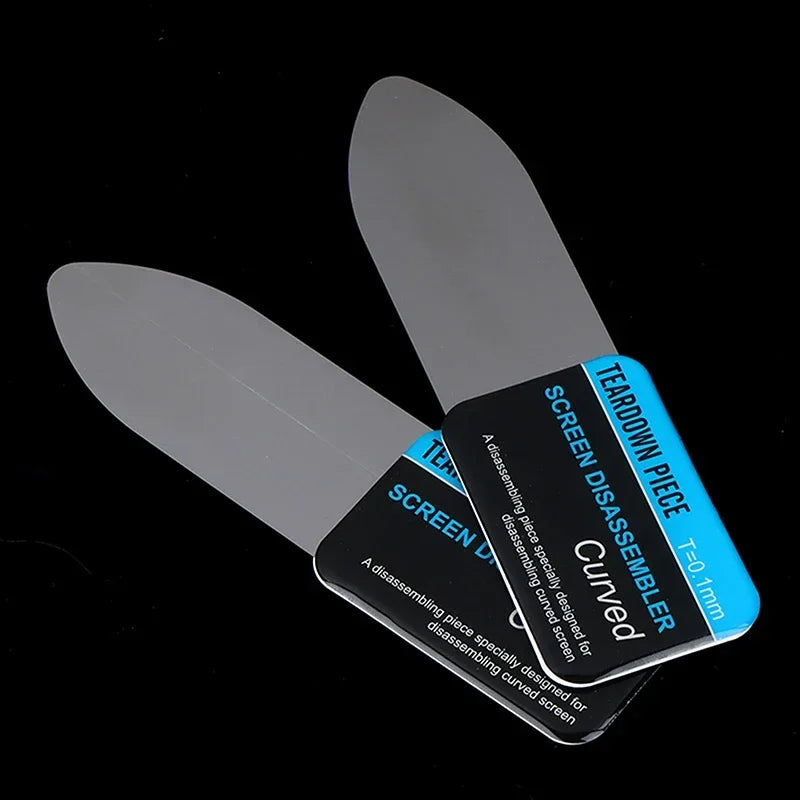 1 Piece Mobile Phone Curved LCD Screen Spudger Opening Pry Card Tools Ultra Thin Flexible Mobile Phone Disassemble Steel Metal