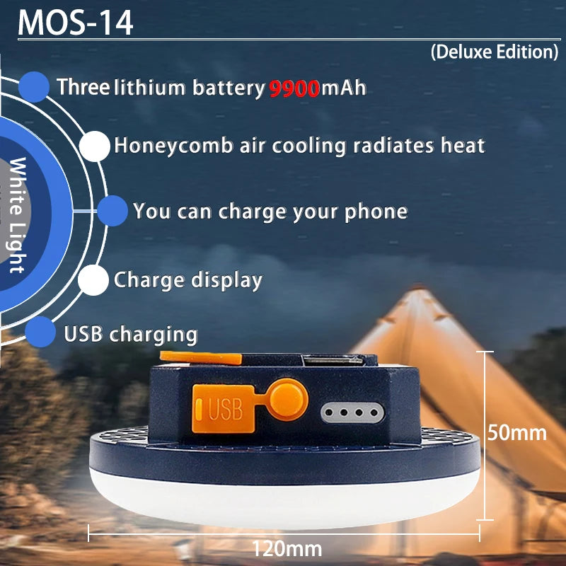 MOSLIGHTING Tent Light Rechargeable Lantern Portable Emergency Night Market Light Outdoor Camping Bulb Lamp Flashlight Home LED