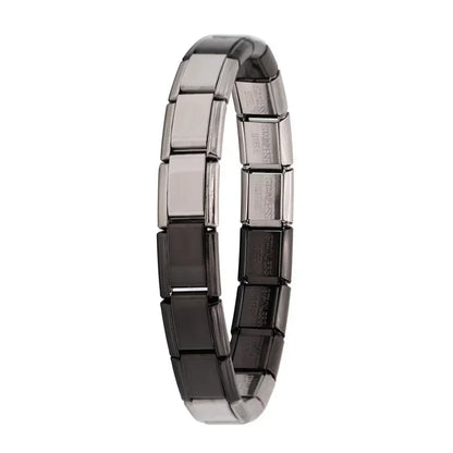 Hapiship Italian Elastic Charm Bracelet – 9mm Stainless Steel Fashion Bangle for Women & Men