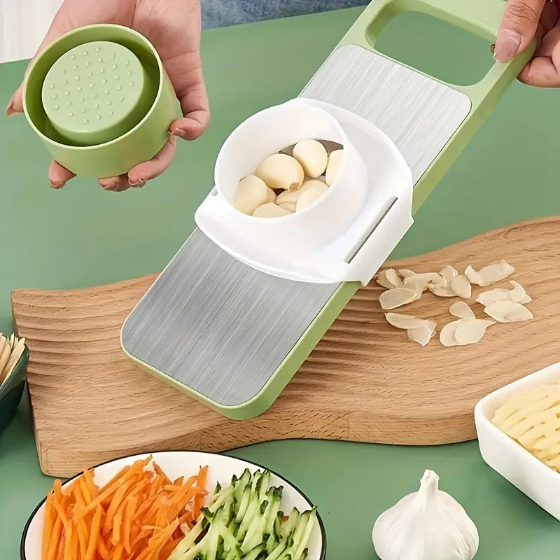7pcs/set Multifunctional Vegetable Slicer and Grater Set - Interchangeable Blades Manual Kitchen Tool Kit - for Potatoes