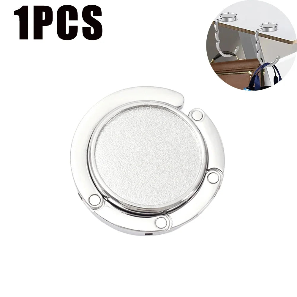Stylish Round Bag Hook Foldable Purse Hanger for Tables Handbags Wallets Durable Portable Design Keeps Bags Clean Organized