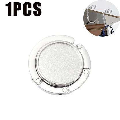 Stylish Round Bag Hook Foldable Purse Hanger for Tables Handbags Wallets Durable Portable Design Keeps Bags Clean Organized