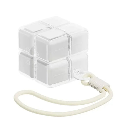 1PC Magic Cube 8-Grid Medicine Storage Box Sealed Moistureproof Travel Essential with Hanging Rope Creative Storage Solution
