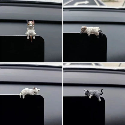 Sleeping Cat Car Ornament – PVC Dashboard & Console Decor
