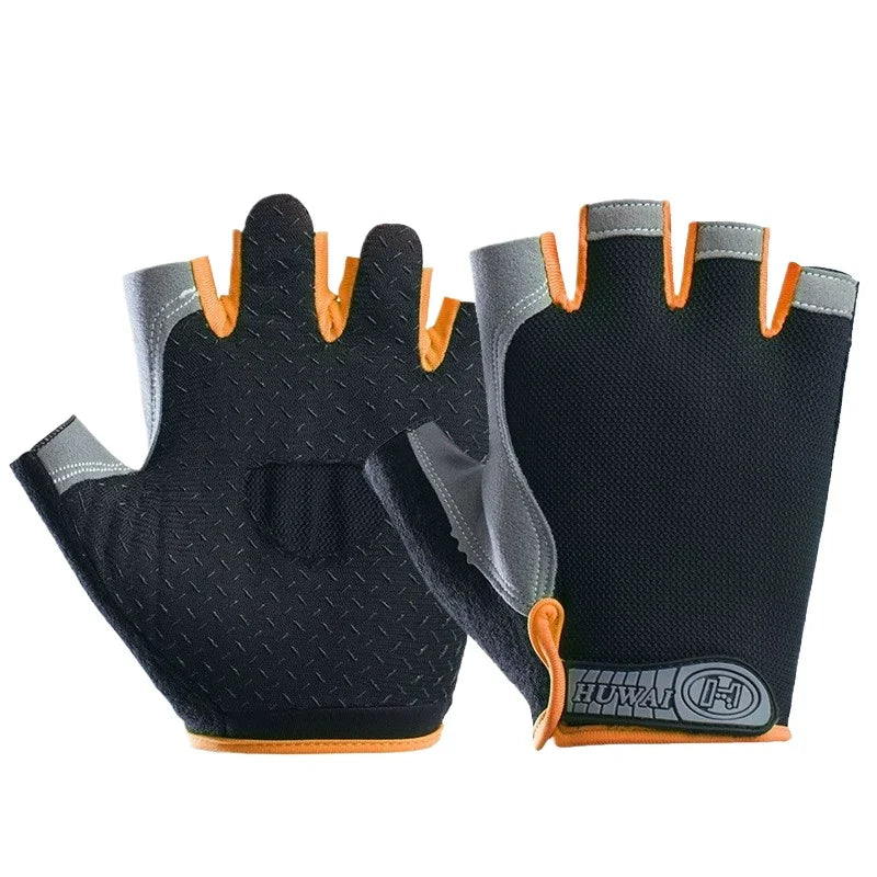 Gym Gloves Women Men Weightlifting Dumbbell Fitness Sport Training Exercise Gloves Non Slip Breathable Fingerless Cycling Gloves