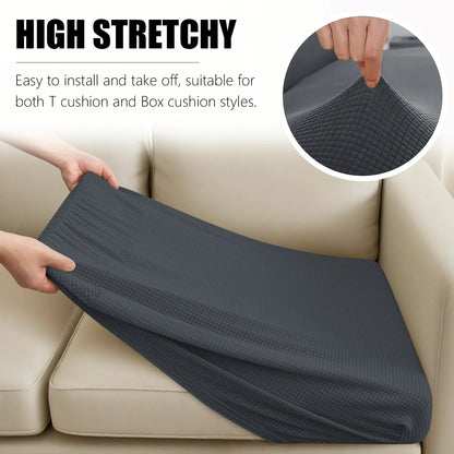 1 2 3 4 Seat Sofa Cushion Cover Back Combination Kit Cover Living Room Waterproof Jacquard Slipcover Couch Seat Protector Case