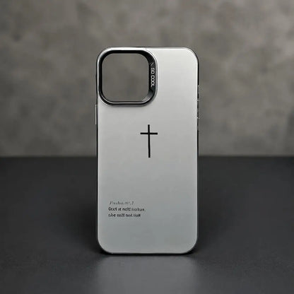 P-Psalm 465: The Cross-S Phone Case iPhone 17/16/15/14/13/12/11 Pro Max Luxury Silver TPU Ultra-Thin Shock-Resistant Case