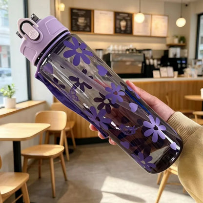 800ml Leakproof Sports Water Bottle with Time Scale
