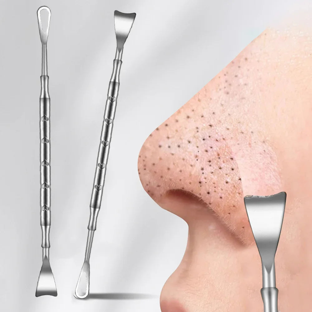 Double Head Stainless Steel Professional Blackhead Remover Blemish Extractor Tool Pimple Comedone Removal For Face