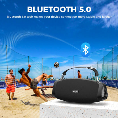 W-KING X10 Bluetooth Speaker, 120W Max Portable Loud Speakers Wireless Bluetooth Boombox, 70W IPX6 Waterproof Outdoor Party Large Big Speaker, Triple Passive Radiator/Subwoofers*2-Deep Bass/42H/TF/AUX/EQ