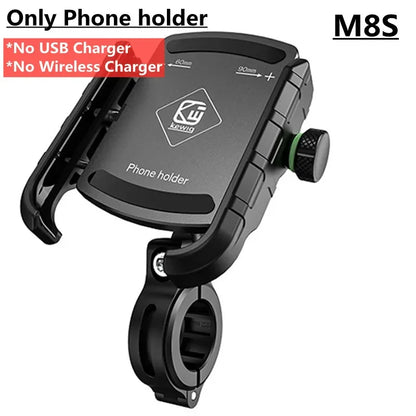 Motorcycle Phone Holder Quick USB Charger Fast Wireless Charging Moto Motorbike Mirror Stand Cellphone Handlebar Mount Support