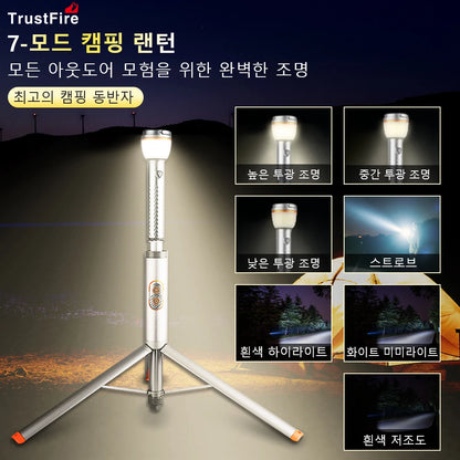 Trustfire WL22 Flashlight 1900MM Telescopic Camping Lights 2200mAh Lanterns With Remote Control Light for Outdoor Car Repair