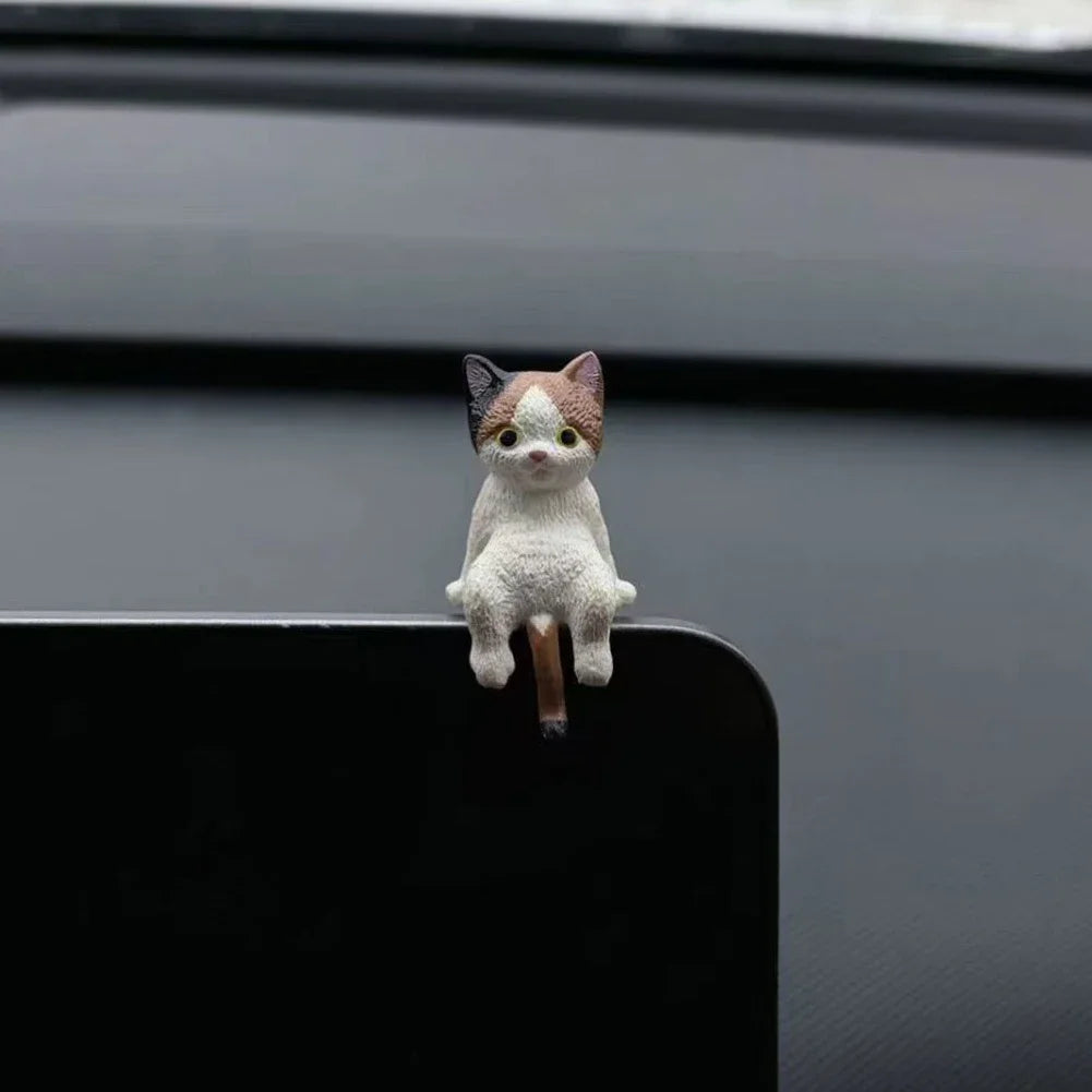 Sleeping Cat Car Ornament – PVC Dashboard & Console Decor
