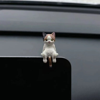 Sleeping Cat Car Ornament – PVC Dashboard & Console Decor
