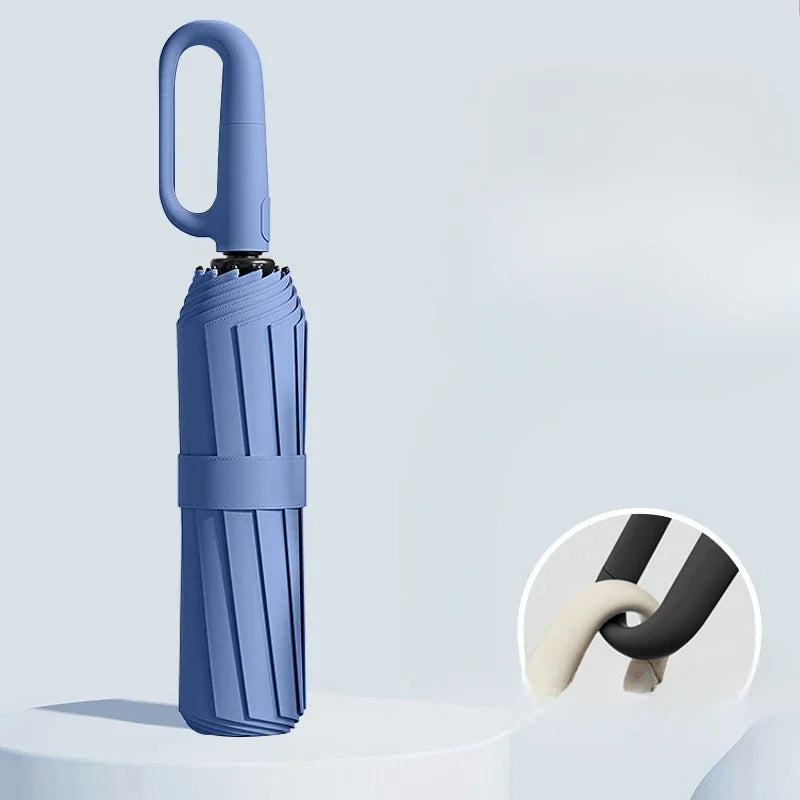 Ring Buckle Design 20 Rib Fully Automatic Umbrella for Men Folding Extra Large Strong Strong WOMEN'S Sunshade Double Umbrella