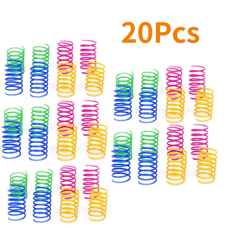 Colorful Spiral Spring Cat Toys – Bouncy Coil Play Set