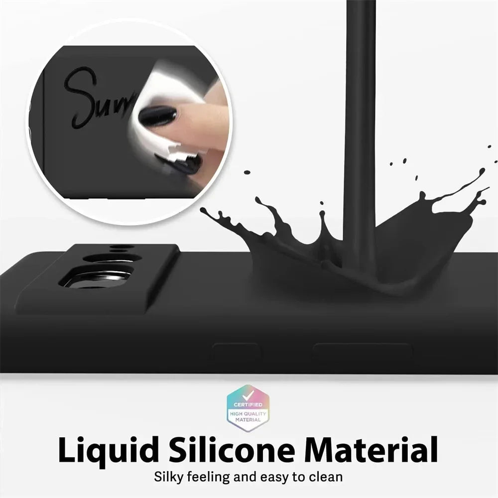 Ultra Slim Liquid Silicone Phone Case For Google Pixel 10A 9 Pro XL 8 7 6 Pro Wireless Charging Shockproof Protector Back Cover