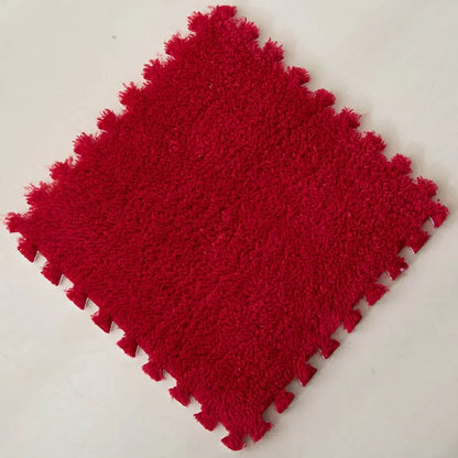 Soft Plush Children's Mat EVA Foam Puzzle Mat Long Hair Carpet Infant Developing Mat Rug Puzzle Interlock Keep Warm Playmat 30CM