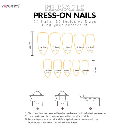 24pcs Romantic Y2k Star Press On Nails Gradient Blue French Style Gold Moon Designs Fake Nail Sweet Almond False Nails For Women