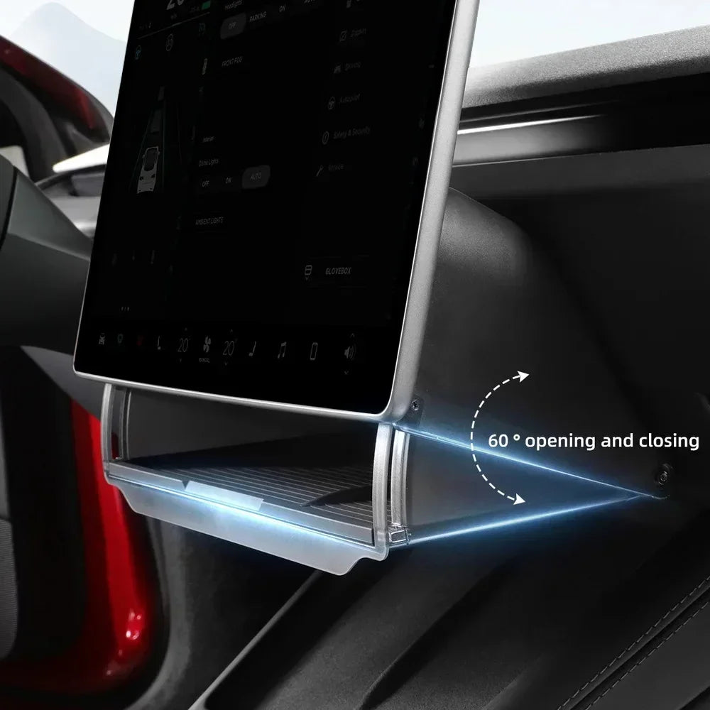 For Tesla New Model 3 Y Juniper 2025-2020 2026 Launch Highland Under Screen Storage Box Central Control Hidden Organizer Tray