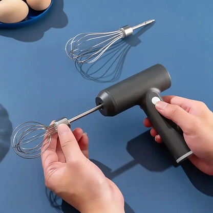 Portable 3-Speed Wireless Electric Hand Mixer, Egg Beater for Baking Dough, Cake, Cream Blender Kitchen Tool