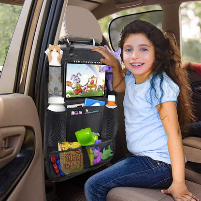 Car Backseat Organizer with Tablet Holder & Seat Protector