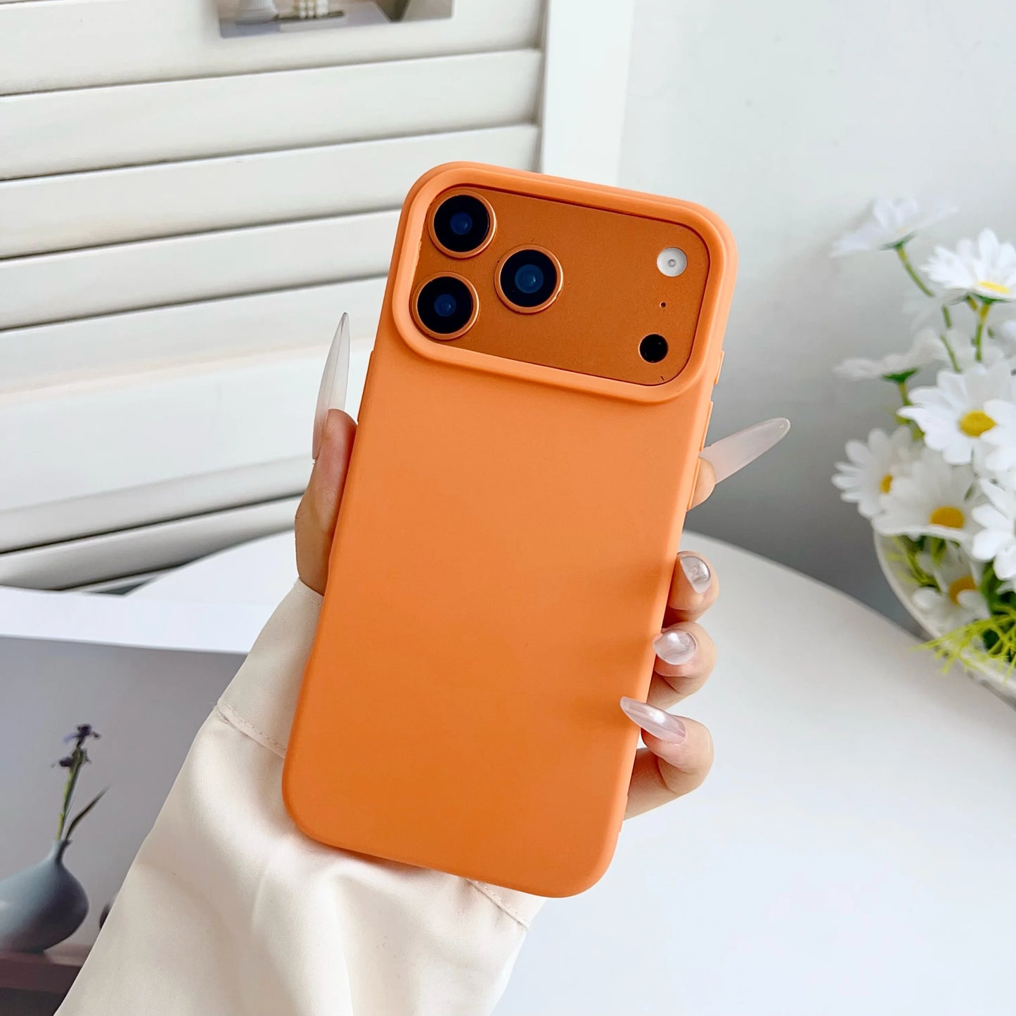 Orange Matte Silicone Case For iPhone 17 Pro Max Air 16E 16 E 15 Plus 14 13 12 17Pro iPhone17 Shockproof Phone Cover Accessories