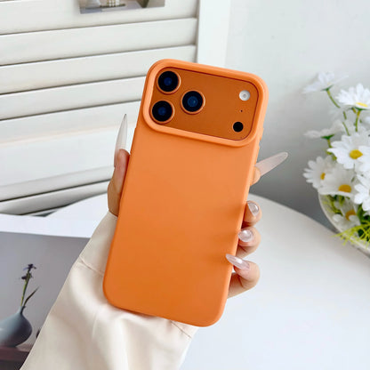 Orange Matte Silicone Case For iPhone 17 Pro Max Air 16E 16 E 15 Plus 14 13 12 17Pro iPhone17 Shockproof Phone Cover Accessories