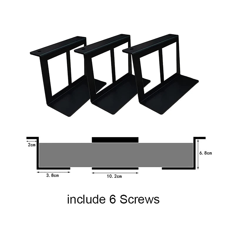 4.8-6.8cm Under Desk Laptop Holder Mount Bracket With Screws For Macbook Storage Tray For Notebook Computer Accessories