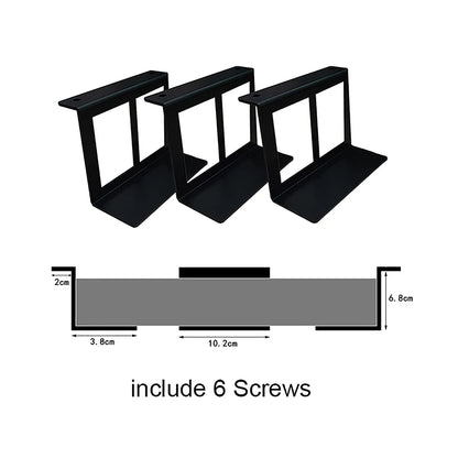 4.8-6.8cm Under Desk Laptop Holder Mount Bracket With Screws For Macbook Storage Tray For Notebook Computer Accessories