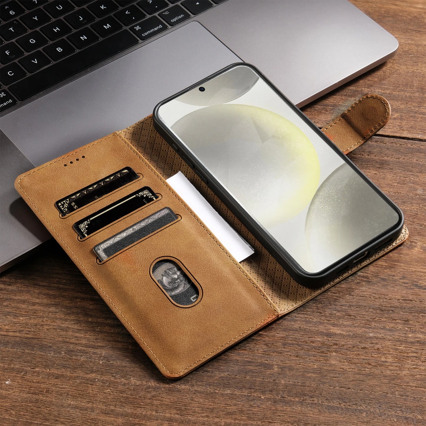 Business Leather Phone Case For Samsung Galaxy S26 S25 S24 S23 Ultra S22 S21 FE S20 S10 Plus Note20 Flip Card Wallet Cover Etui