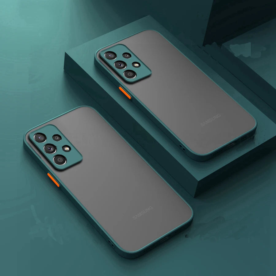 Armor Shockproof Matte Case For Samsung Galaxy A72 A55 A52 A05 A26 A17 A15 A37 A53 A73 A16 A36 A56 5G A23 A57 A35 Bumper Cover