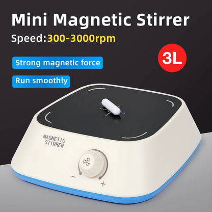 3000rpm Mini Magnetic Stirrer with Stir Bar Liquid Mixer Brushless DC Motor Magnetic Mixer Laboratory Supplies