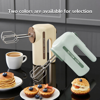 ONEKA Cordless Electric Handheld Mixer 5 Speed With Two Detachable Whisks For Kitchen Baking Starter Kit Gift Idea