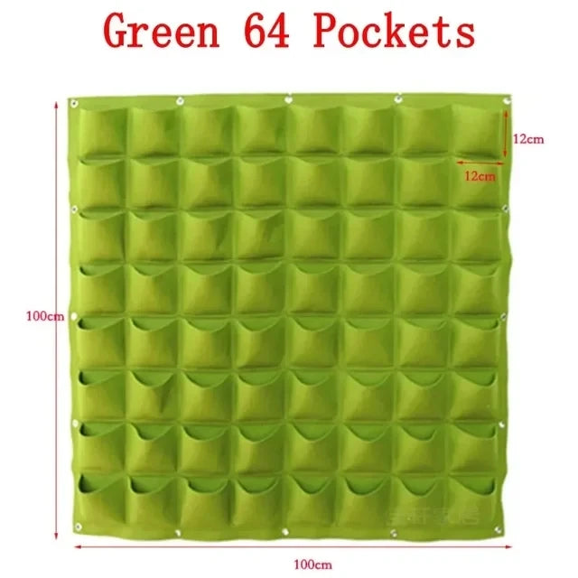 NEW Wall Hanging Pockets Planting Bags Flower Pot Home Garden Grow Bag Garden Planter Vertical Suculentas Plant Pot Home Decor