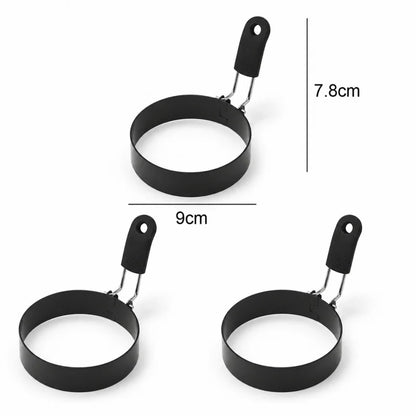 Anti-scald Egg Fried Ring Professional Stainless Steel Nonstick Round Pancake Mold Cooking Egg Mould Breakfast Sandwich Tools