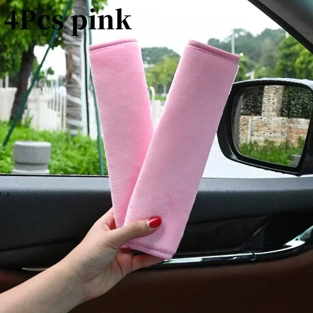 Universal Comfort Car Seat Belt Shoulder Pads Soft Polyester Protection for Adults Teens Accessories for Cozy Safe Rides Amagi