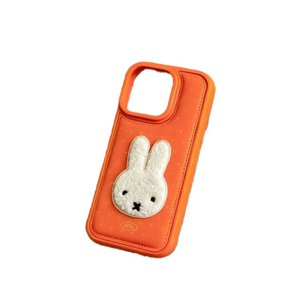 Kawaii Miffy Phone Shell Suitable for Iphone 17 16 15 14 Cartoon Orange Fashion Anti Drop Phone Case Anime Accessories Fans Gift