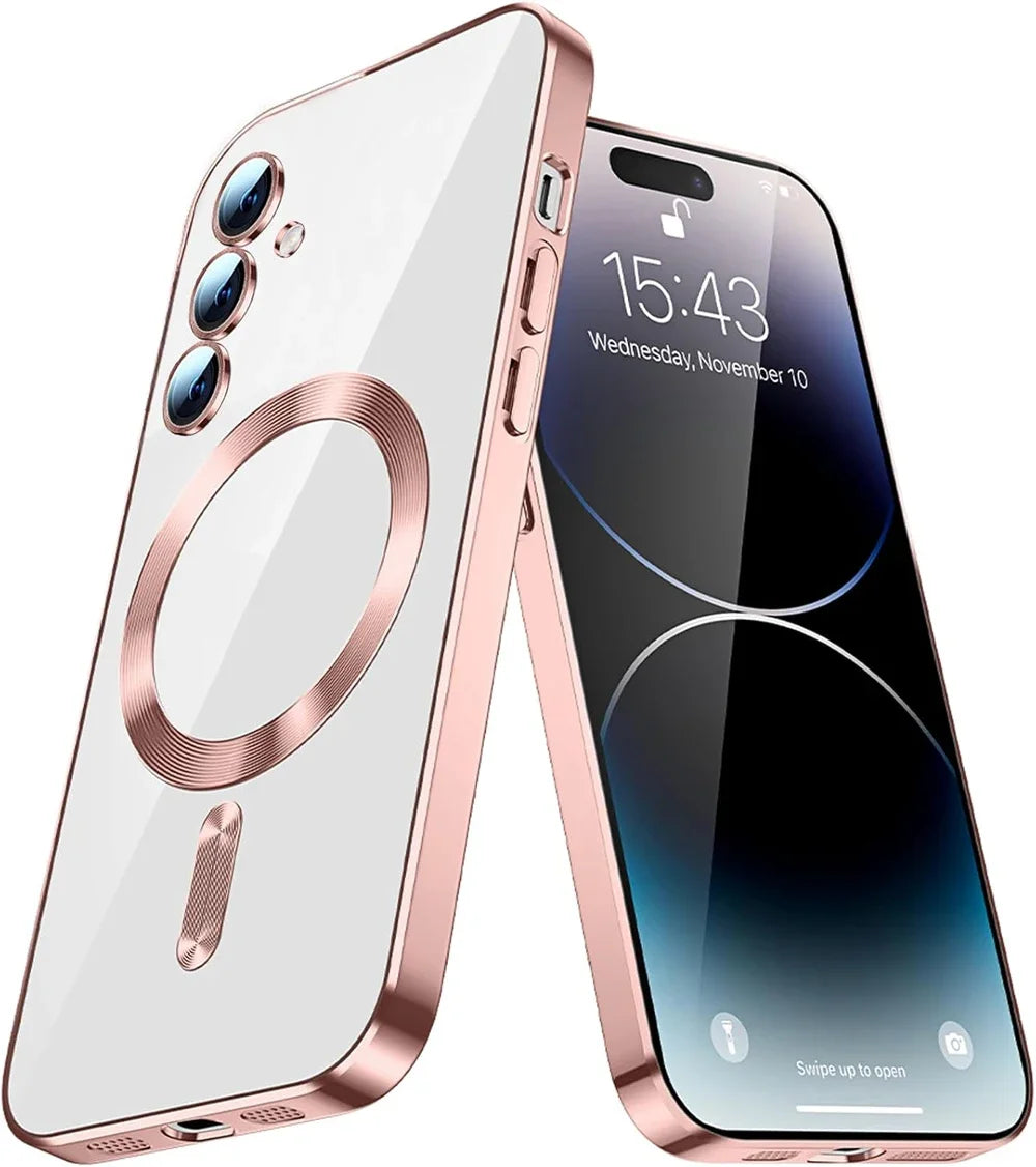 Plating For Magsafe Magnetic Case For Samsung Galaxy S26 S25 FE S24 S23 Ultra A56 A36 A26 A55 A54 A17 A07 A16 A35 A15 Cover