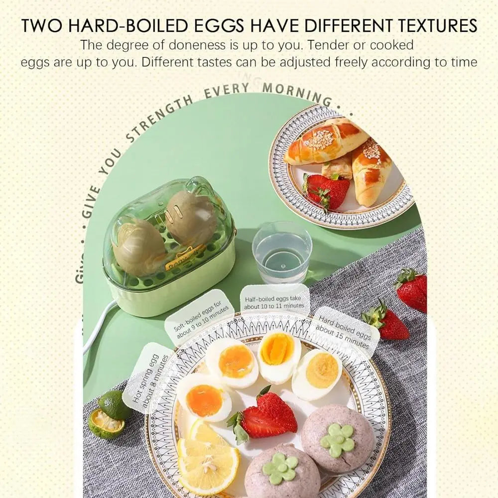 Cute Automatic Power Off Egg Boiler Machine Egg Poacher Food Steamer Egg Cooker Cat Shape Electric Boiled Egg Maker Home Kitchen