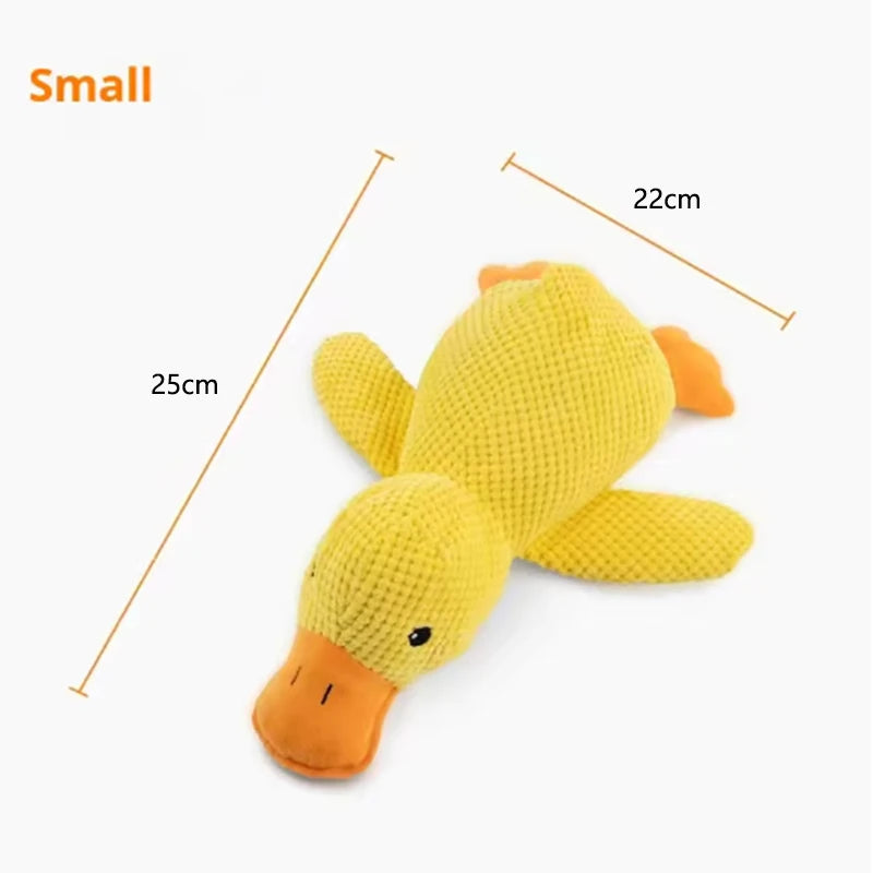 Yellow Duck Squeaky Plush Toy for Dogs