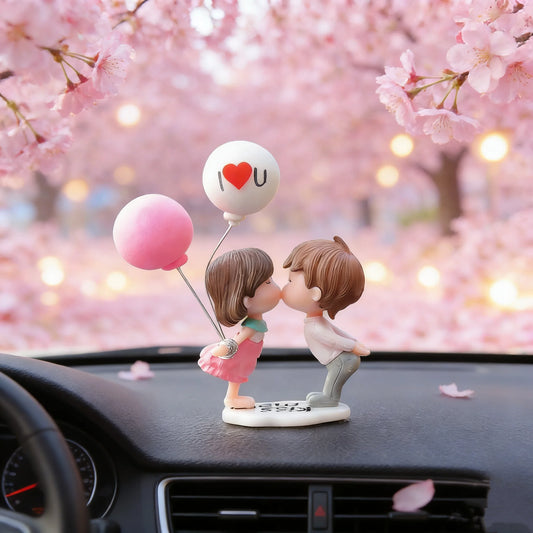 Cute Ornaments Couple Action Figurines Balloons For Car Dashboard Decoration Car Decoration Cute Cartoon Couples Action Ornament